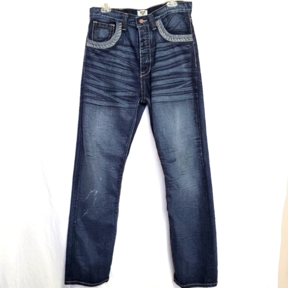 Antik Denim Button Fly Selvedge Slim Straight Fit Jeans 32 Waist